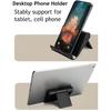 Cell Phone Stand for Desk Foldable Cell Phone Holder Desk Tablet Holder Mobile Phone Dock, Multi-Angle Universal Adjustable Tablet Dock (Black)