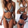 Vogue Women Ladies Letter Push Up Sleepwear Underwear G-String Thong Bra Lingerie Bandage Set Bikini Corset Sexy Sport