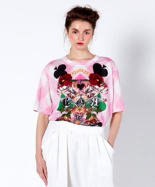 GREEDILOUS Pink Spade T-Shirt