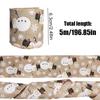 6.3cm Reusable Jute-Style Christmas Craft Ribbon Polyester Webbing