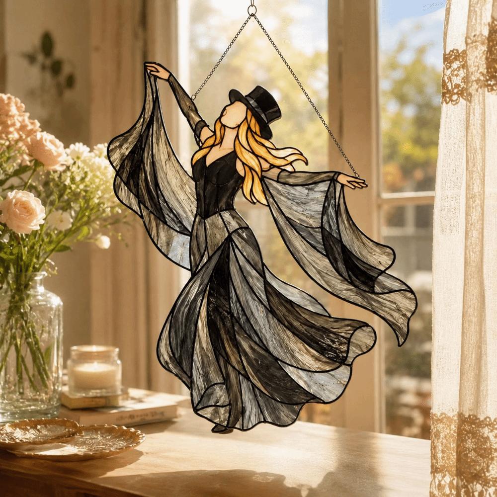 Acrylic Window Pendant Home Decor Hanging Suncatcher Vintage Wind Spinner  Garden