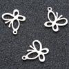 20Pcs Stainless Steel Butterfly Charms Pendants for Bracelets Earring DIY