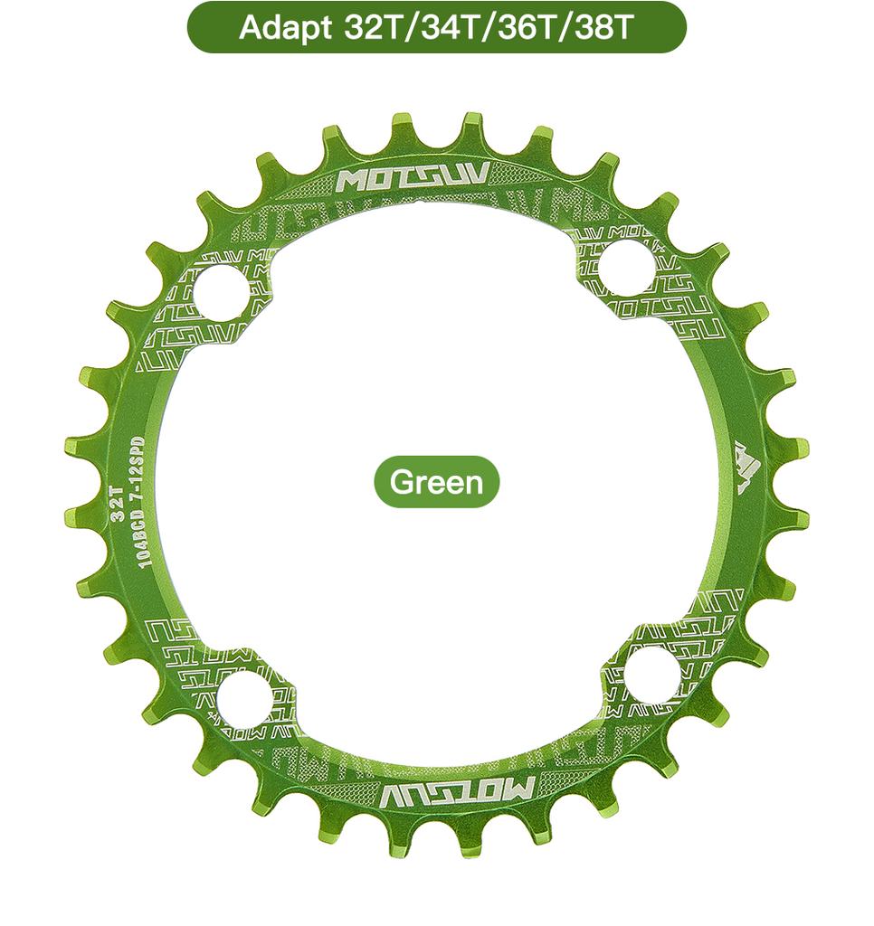 MOTSUV 104 BCD horské kolo Kulatý Oválný Převodník Úzký Široký Pastorek 32T/34T/36T/38T Cyklistický Hvězdicový Kroužek Sada dílů pro Kliky