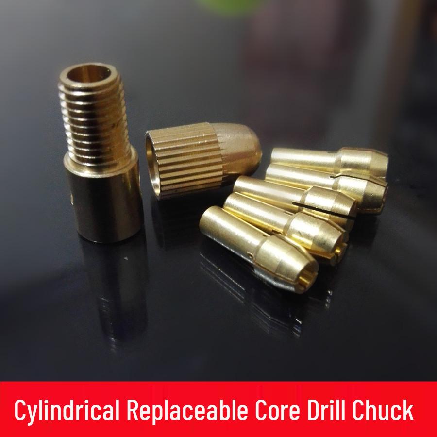 

Cylindrical Mini Electric Drill with Self-Tightening Chuck, 2-3.17mm Bits, Handheld Grinder for Woodworking and Brass