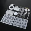 Silicone Casting Molds DIY Crystal Epoxy Mold Kit Crafts Necklace Pendant Making Tools