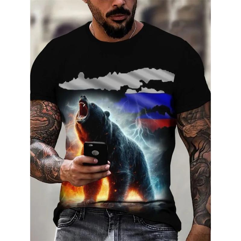 3D Printed Men's T-Shirt Summer Breathable Versatile Fashion