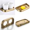 Antique Brass Plated Wall Mounted Towel Rack, Bathroom Hardware Pendant Set, Tissue Holder, Coat Hook, Mouthwash Cup ELA85A