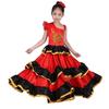 Weiches Performance-Kleid Satin Langes Kleid Hohe Qualität Tanzkleid Stierkampf-Performance