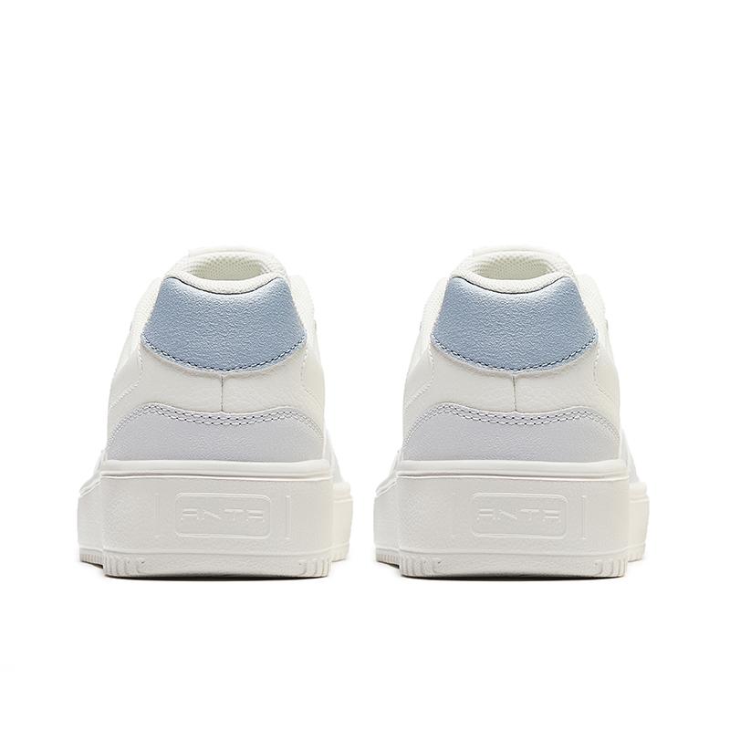 New Anta Life Collection Anti-Slip And Wear-Resistant Lightweight Low-Top Skateboard Shoes Women's White Gray Blue 922528001-2
