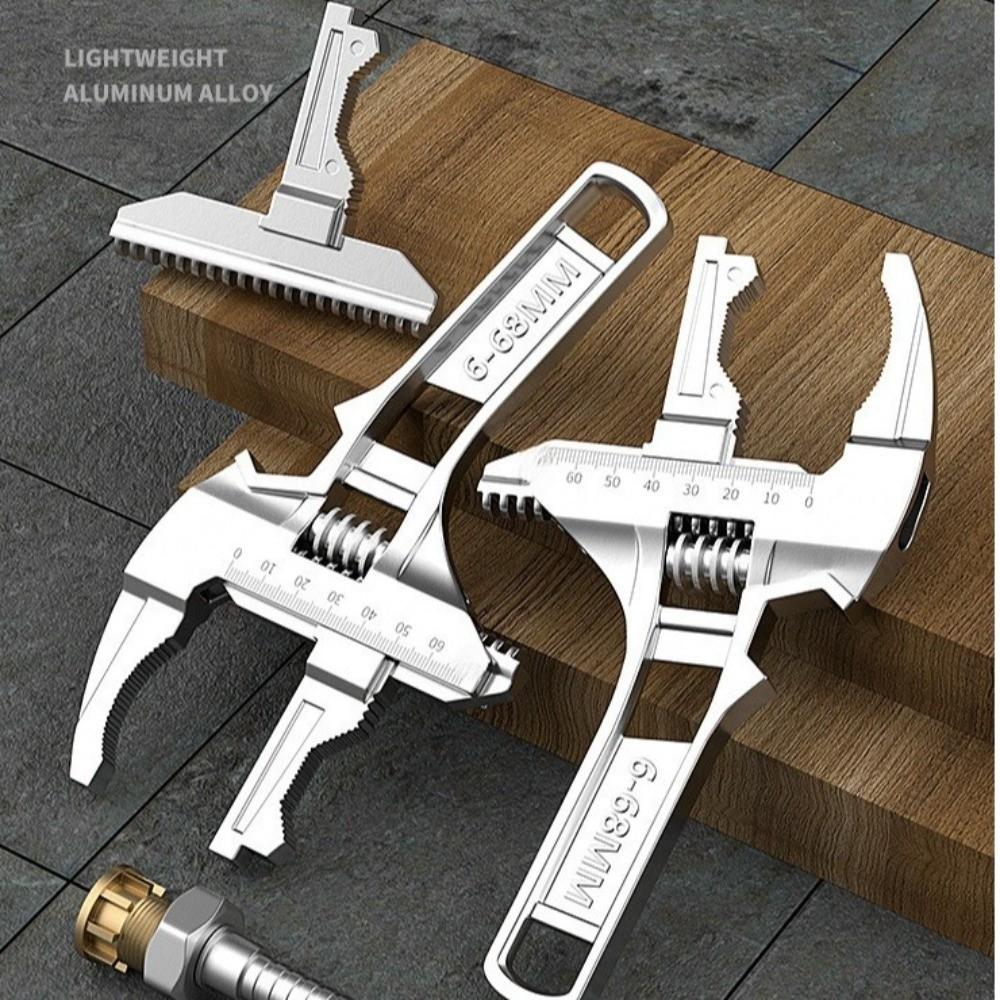 Short Handle Bathroom Plumbing Wrench 6-68mm Range Multi-function Wrench  Basin Sink Hardware