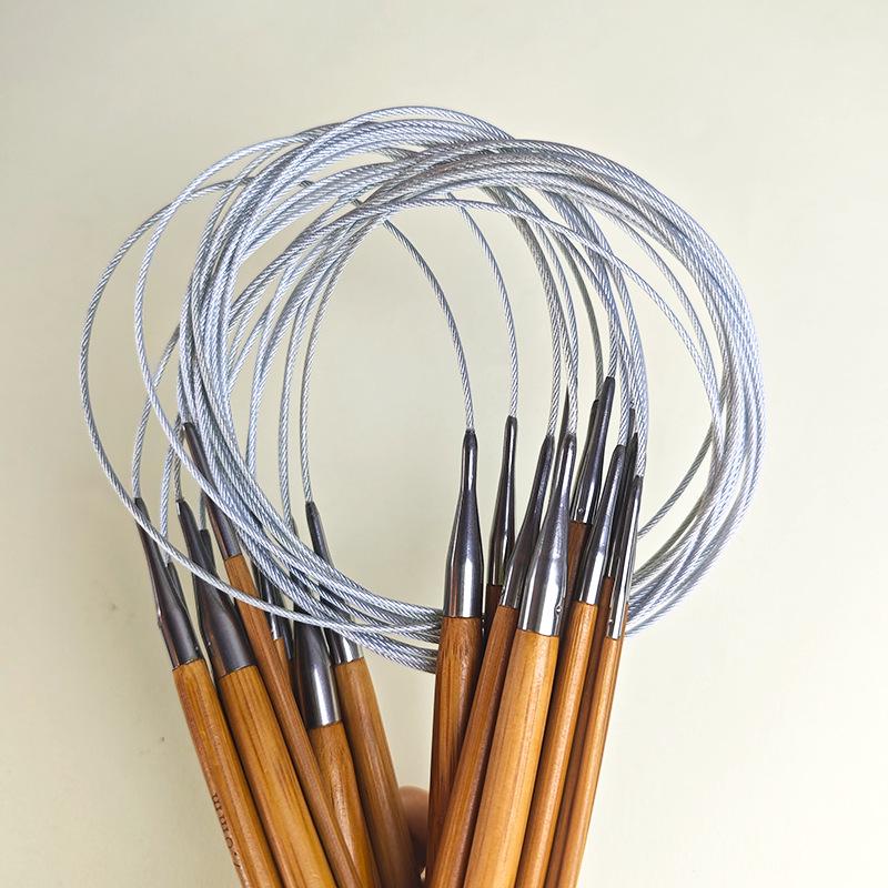 Bamboo Steel Circular & Straight Knitting Needles for Sweaters, Scarves, & Sleeves