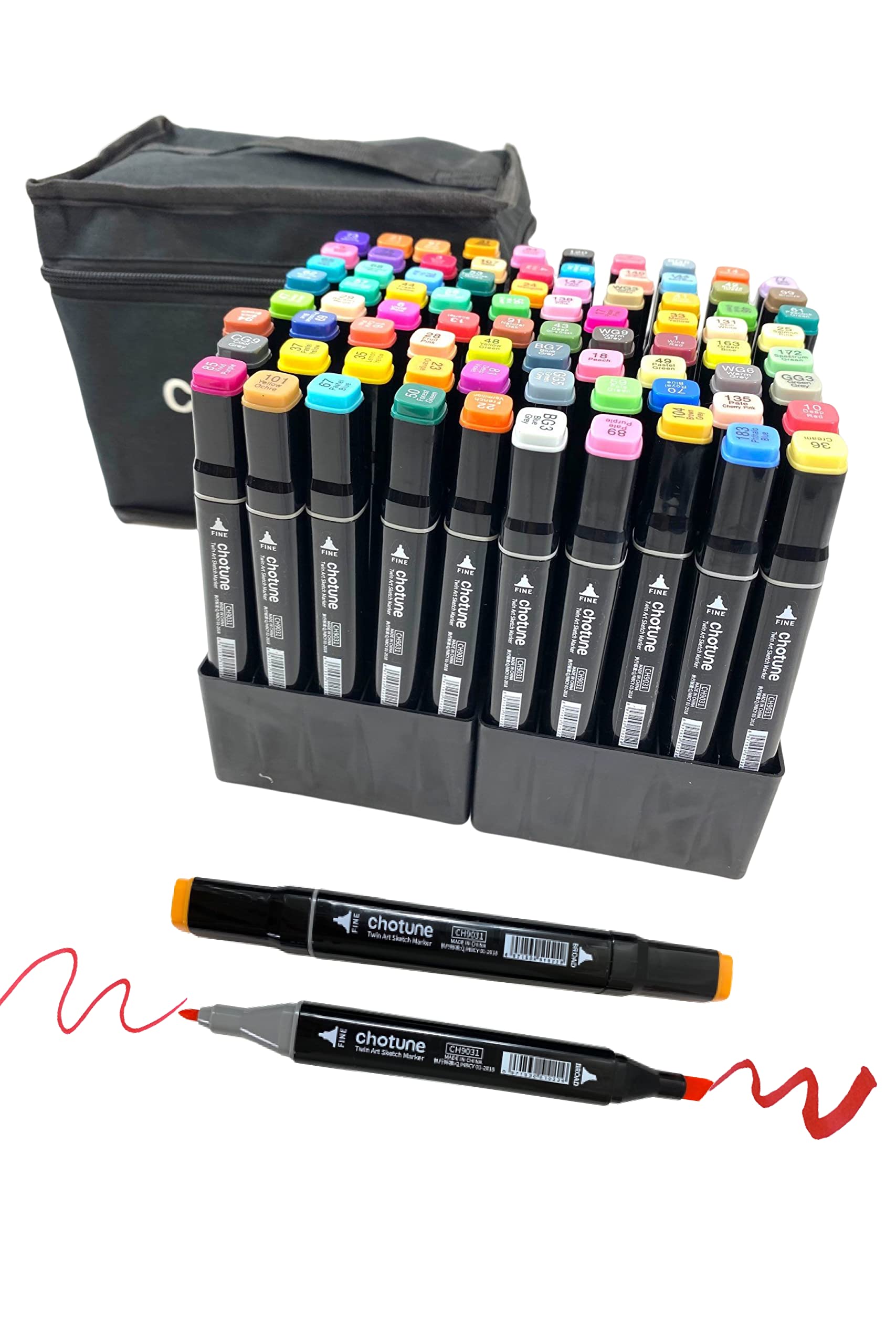 

Marker Pen 80 Alcohol Thick and Fine Art Carrying Case Illustration Watercolor Two Tips Set, Colors, Markers, Ends, Supplies, Included, Markers, Pens,