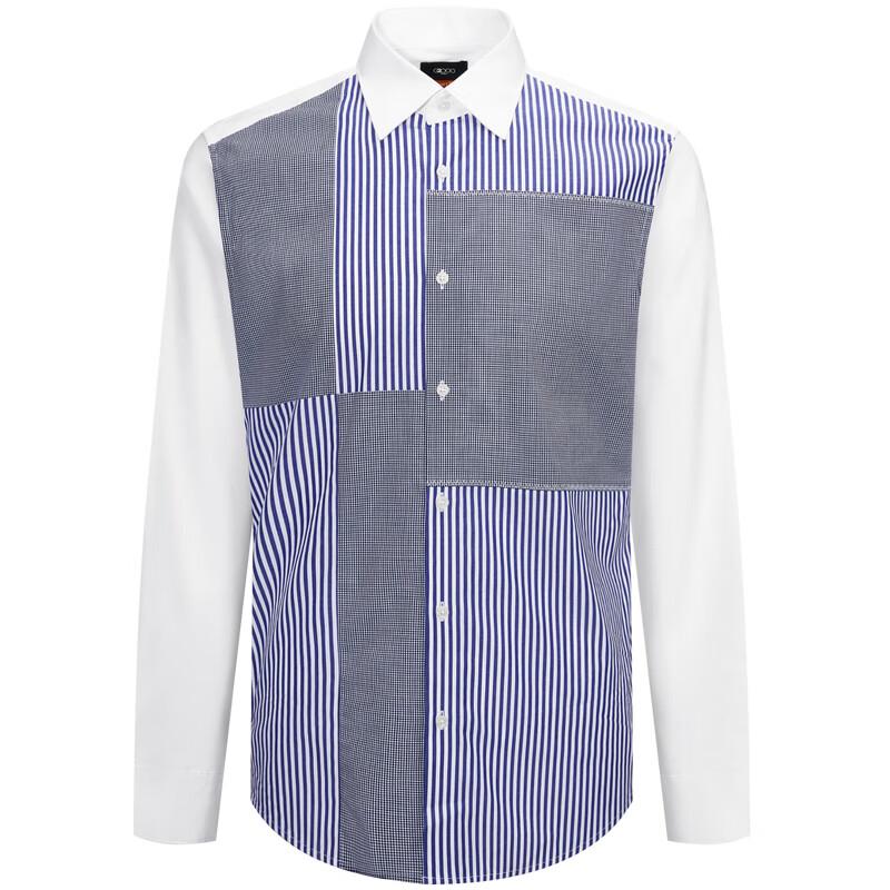 

G2000 Men s Patchwork Design Long Sleeve Shirt 09