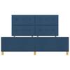 Bed Frame with Headboard Blue 180 x 200 cm Fabric