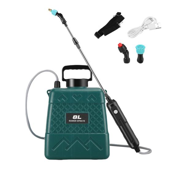 

Электрический садовый опрыскиватель 5 л/8 л ранцевый опрыскиватель с 3 распылительными насадками, выдвижной штангой, плечевым ремнем, аккумуляторный опрыскиватель для сорняков для весенней обработки 8L армия зеленый
