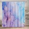 Marble Shower Curtain Set Creative Watercolor Ink Art Geometric Modern Bathroom Decor Floor Rug Bath Mats Toilet Lid Cover