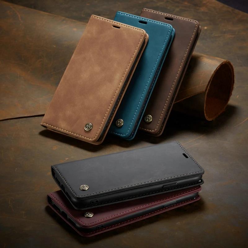 Flip Magnetic Leather Wallet Case For iPhone 16 Pro Max 15 14 13 11 12 Mini XS XR SE 2022 Plus Cards Solt Stand Book Skin Cover
