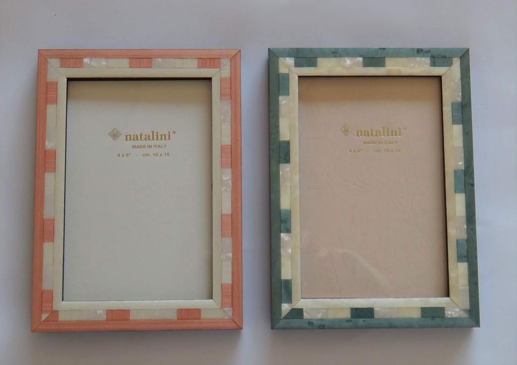 Natalini Shell Wooden Photo Frame Made In Italy 10 X 15cm Postcard Size Blue Small Q-H-20