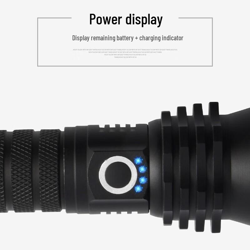 Tri-polar TP3388 Rechargeable Zoom LED Flashlight