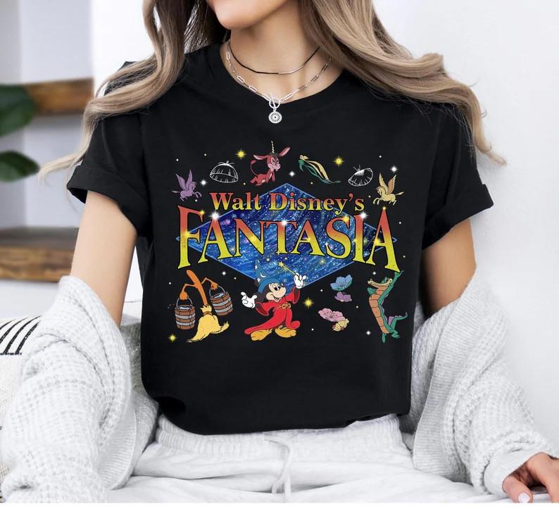 Walt Fantasia Mouse Sorcerer TShirt Fantasia 2025