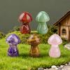Mini Mushroom Gemstone Sculpture Cute Natural Healing Stone Polished Mushroom Figurine for Home Crafts Flower Pot Decor Gifts for Women Men