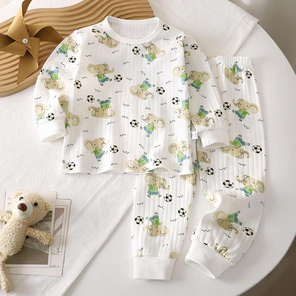 Children's Underwear Sets, Pure Cotton Autumn New Style Baby Boys' Home Clothes, Girls' Pajamas, Long Johns and Long Johns Children's Clothing