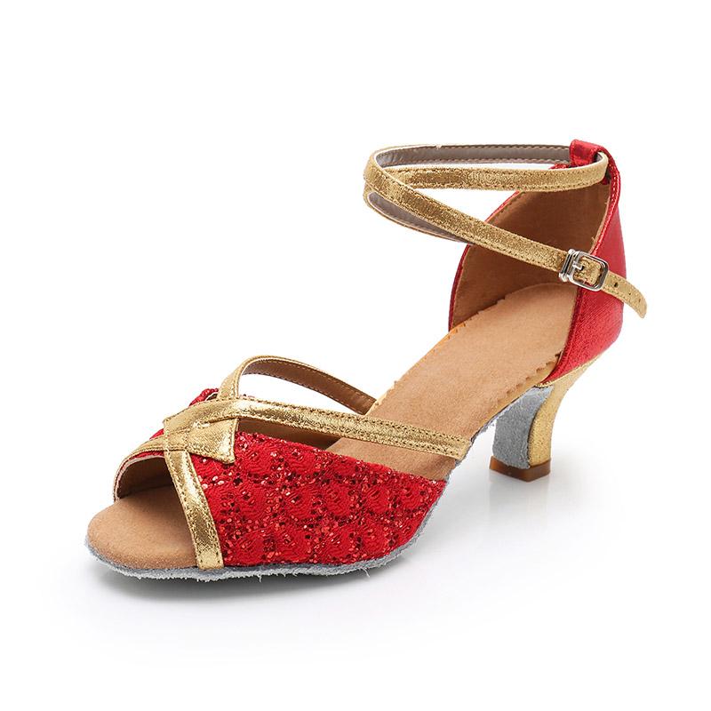 Boty pro latinskoamerické tance Dámské Sálové taneční boty s měkkou podrážkou Vysoké podpatky odolné proti opotřebení