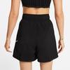 Nike Sport Casual Woven Big Logo Solid High Waist Loose Shorts Women Bottoms Black DM6740-010