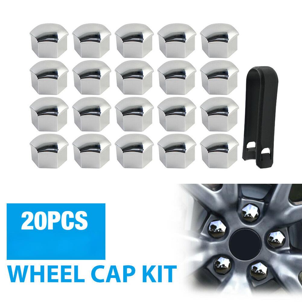 High Quality Wheel Lug Nut Cap Covers For Tesla Model 3 Model S 18*24mm 20pcs ABS Silver Plating Accessories Plating Trim