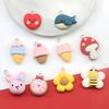 5Pcs Bear Bee Flower Donut Ice Cream Resin Earring Charms for DIY Keychain Bracelets Pendant Necklace Jewelry Making Findings