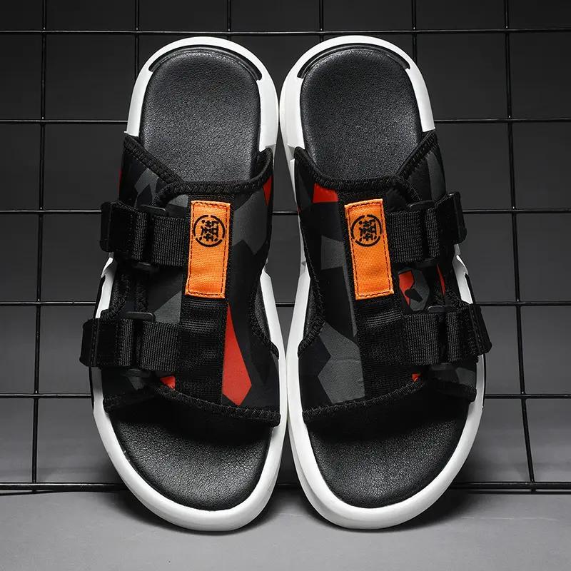 Fashion Men's Sandals Anti slip Versatile Beach Shoes New Summer Slippers Anti odor Dual purpose Men's Fashion Waterproof Cool Slippers