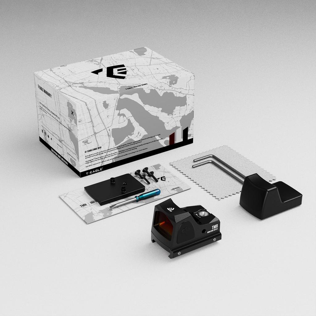 TMR Mini Dot LED Dot Up To Includes Two Mount IPX4 Waterproof T-Eagle Sight, High-Brightness Sight, Impact-Resistant 3500g, Adapters, (Black)