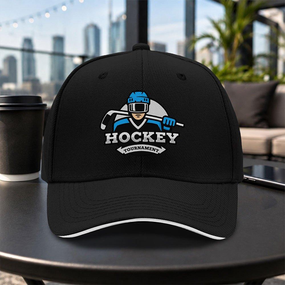 Ice Hockey Theme Adjustable Baseball Cap Unisex Lightweight Dad Hat for Travel Parties Daily Wear Multiple Colors