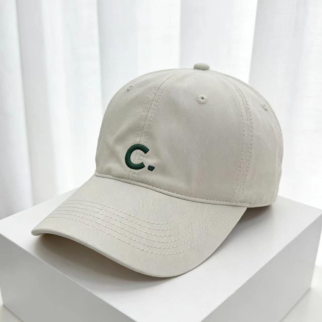 Casual simple embroidery letter C baseball cap children spring and summer new couple cap versatile and small face