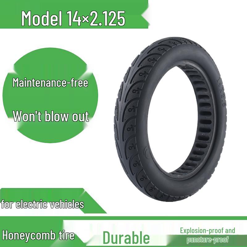 10-Inch Solid Rubber Explosion-Proof Tire for Electric Scooter (10x2.50 or 10x2.125) - No Inflation Needed