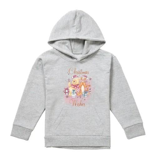Winnie the Pooh Childrens/Kids Christmas Wishes Heather Hoodie