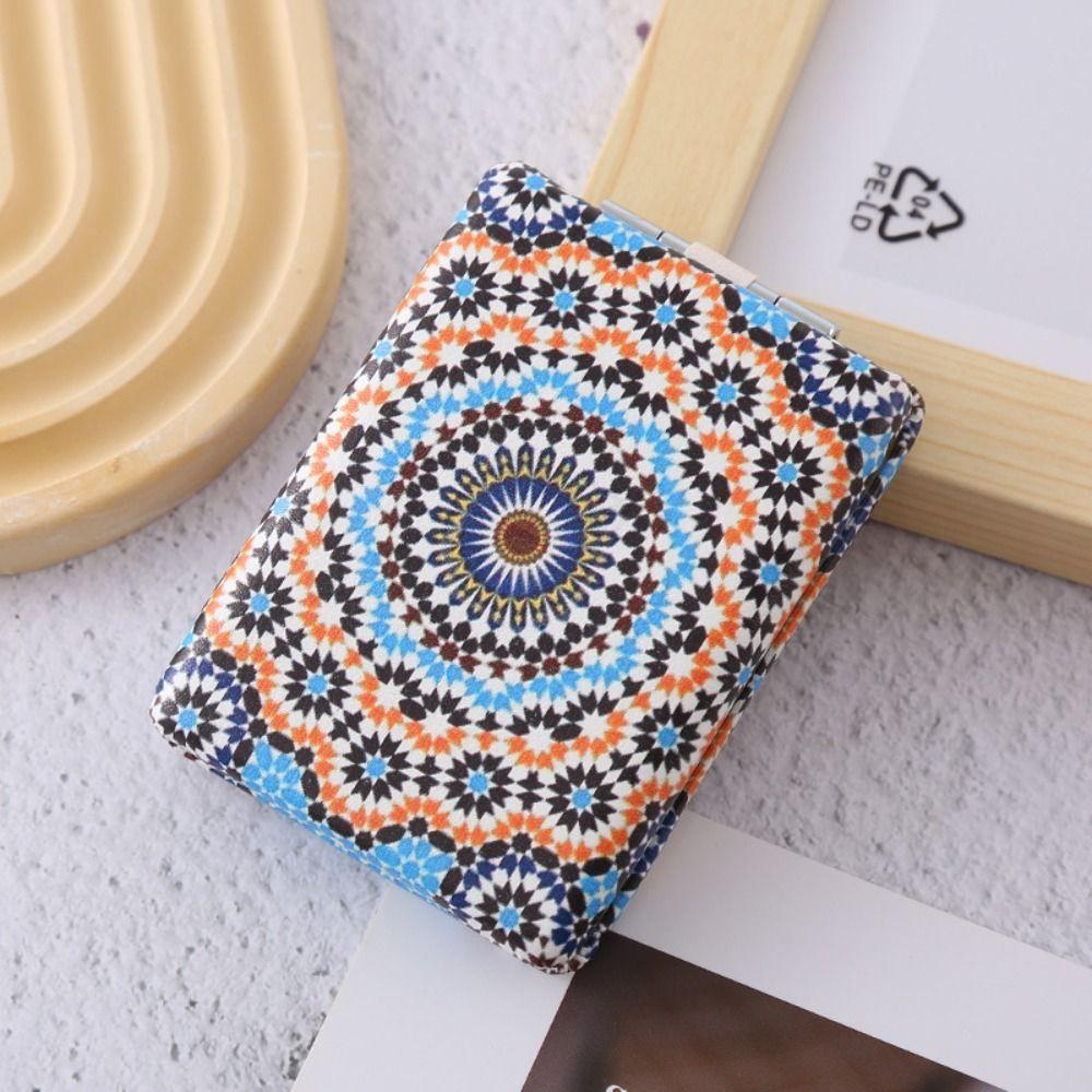 Rctangular Folding  Makeup Mirror Bohemia Style Vintage  Cosmetic Mirror Foldable Mirror  Students