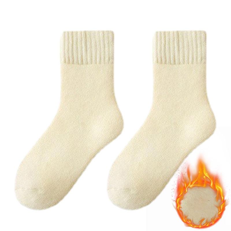Womens Winter Warm Socks Thicken Thermal Socks Wool Cashmere Socks Snow Sweet Soft Cotton Knitted Room Floor Sleep Socks