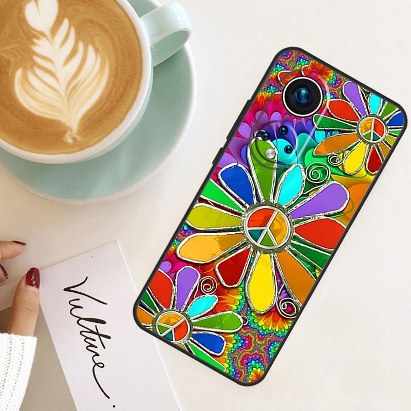 Hippie Daisy Tie-dye Flower Peace For Honor Magic 7 Lite 6 8 Pro Case For Honor 200 400 50 70 90 X8c X8b X9a X9b X9c X9d Win RT
