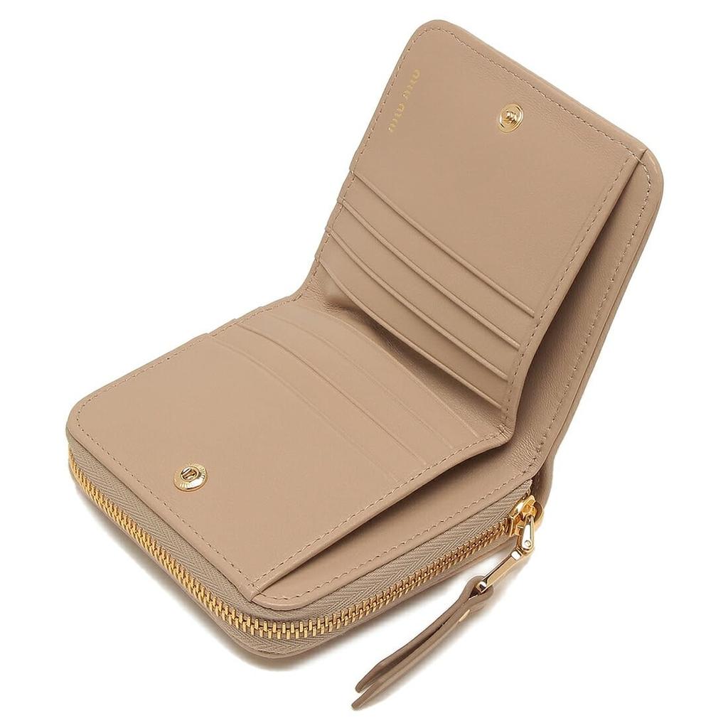 Bifold Wallet Matelasse Mini Wallet Beige MIU MIU 5ML522 2FPP F0036 [Miu Miu] Women's [Item]