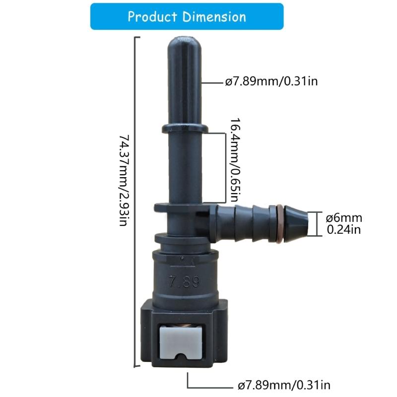 Quick Release Fuel Line Connector Automotive ID6 7.89 Coupling For Gas Fluid Transfer Systems