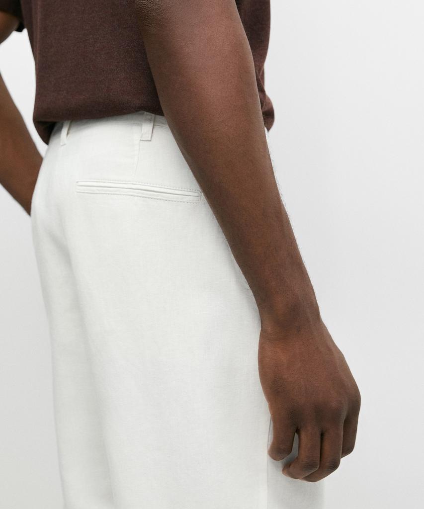 Masimodutti Linen Cotton Straight Fit Pants