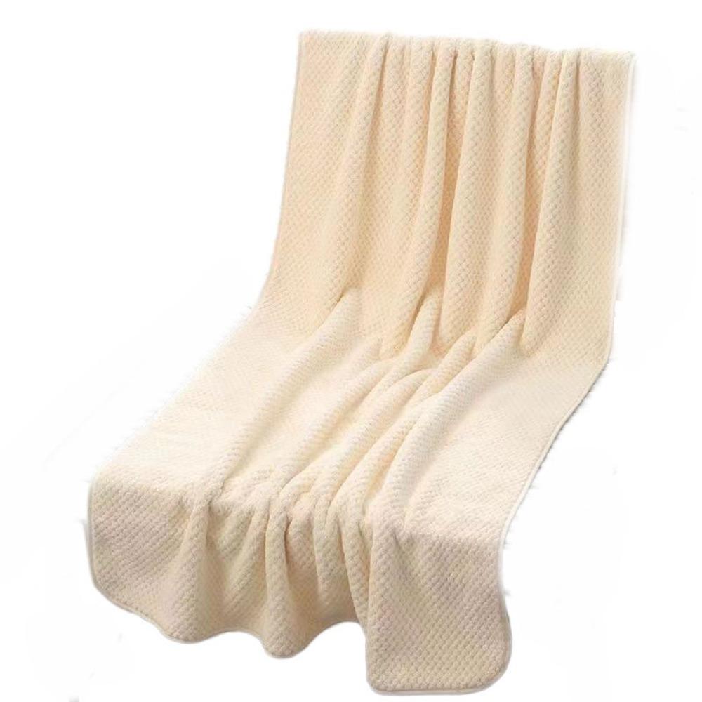 

Coral Fleece Adult Bath Towel Thickenin Blanket Portable Bath Wiping Household бежевый