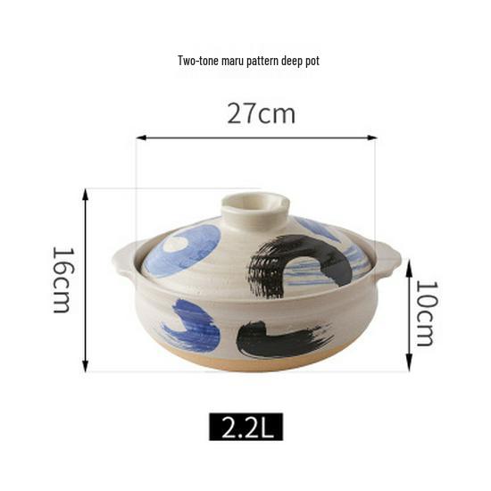 Bao Yi High-Temperature Japanese Ceramic Clay Soup Pot for Gas Stove