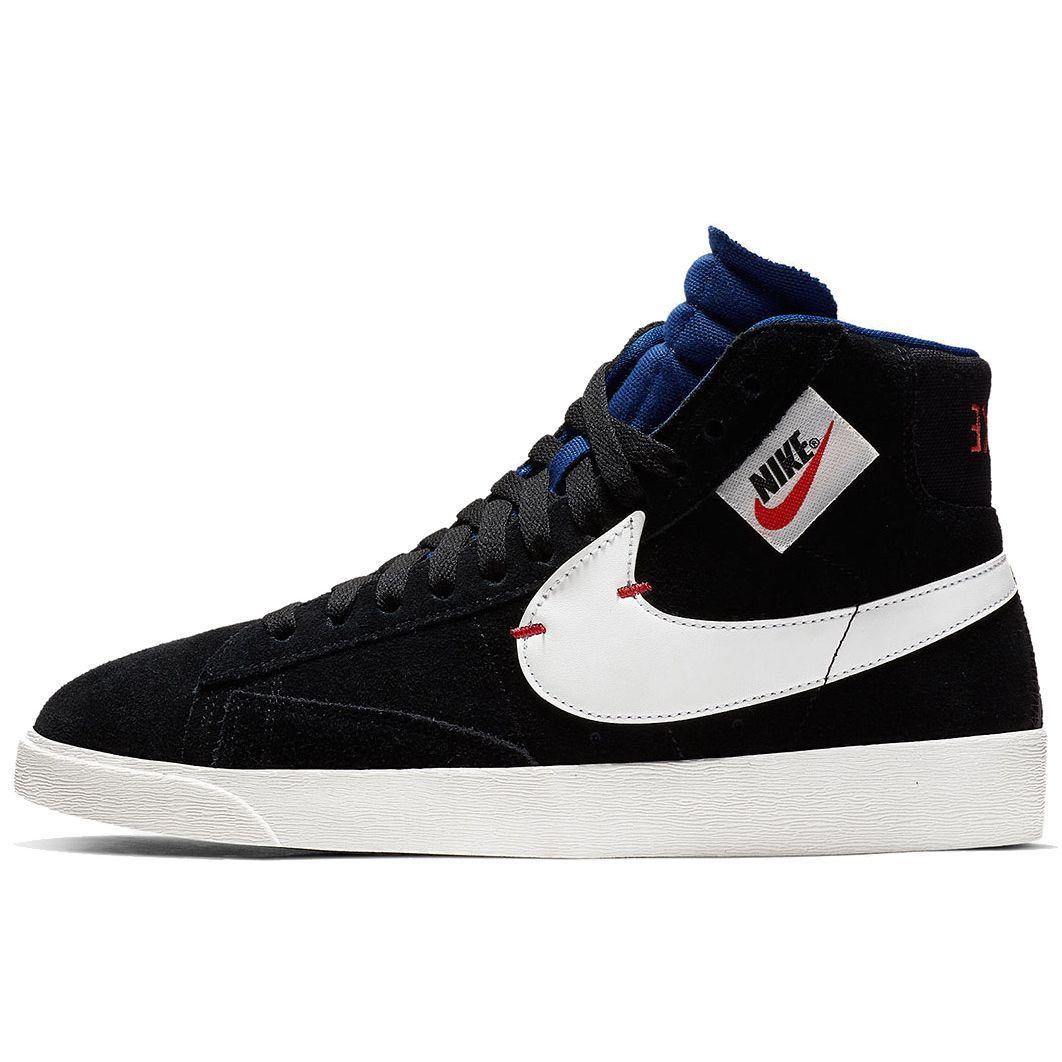 

Nike Blazer Mid Rebel XX Черные королевские синие женские кроссовки Summit-White-Deep-Royal-Blue BQ4022-005