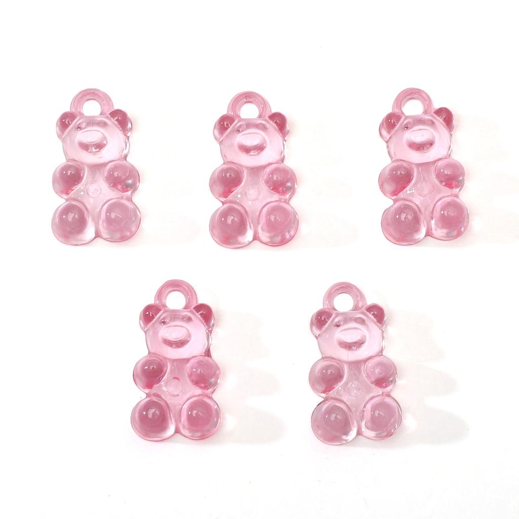 Niedliche Harz-Gummibär-Anhänger-Charms für Schmuckzubehör, DIY-Zubehör