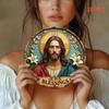 Vintage Tin Sign Jesus Blessings Metal Wall Art Religious Home Decor