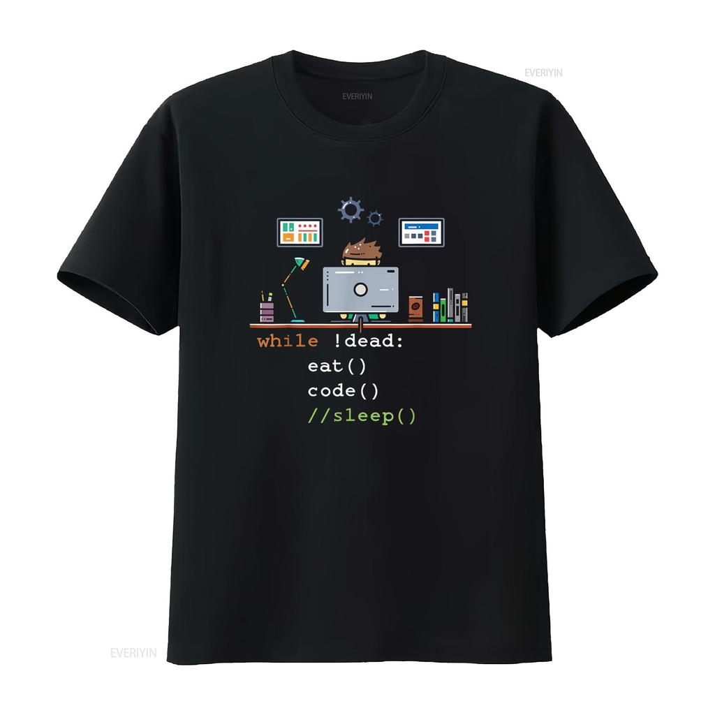Computer Science Python Programmer Eat Code Sleep T Shirt vintage Washed Stylish graphic homme Comfortable Breathable Versatile