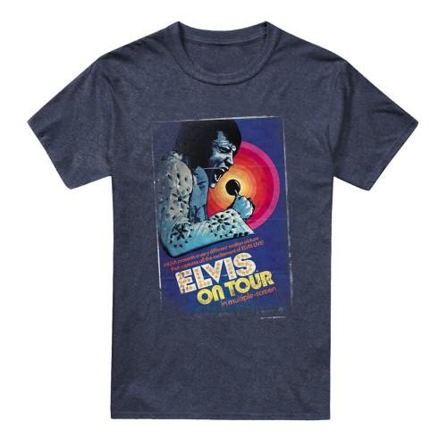 Elvis Presley Unisex Adult On Tour Poster Heather T-Shirt