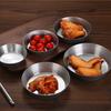 Retro Stainless Steel Dinner Plates Kimchi Dish Seasoning Dip Dish Snack Dessert Cake Plate BBQ Restaurant Tableware Kitchen